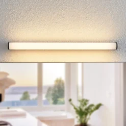 Lindby Ulisan LED-væglampe til bad, rund, 58,8 cm