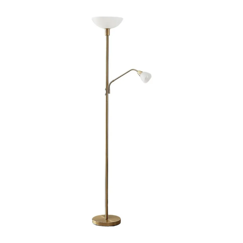 Lindby uplight Jost, 180 cm, messing, læselampe, E27