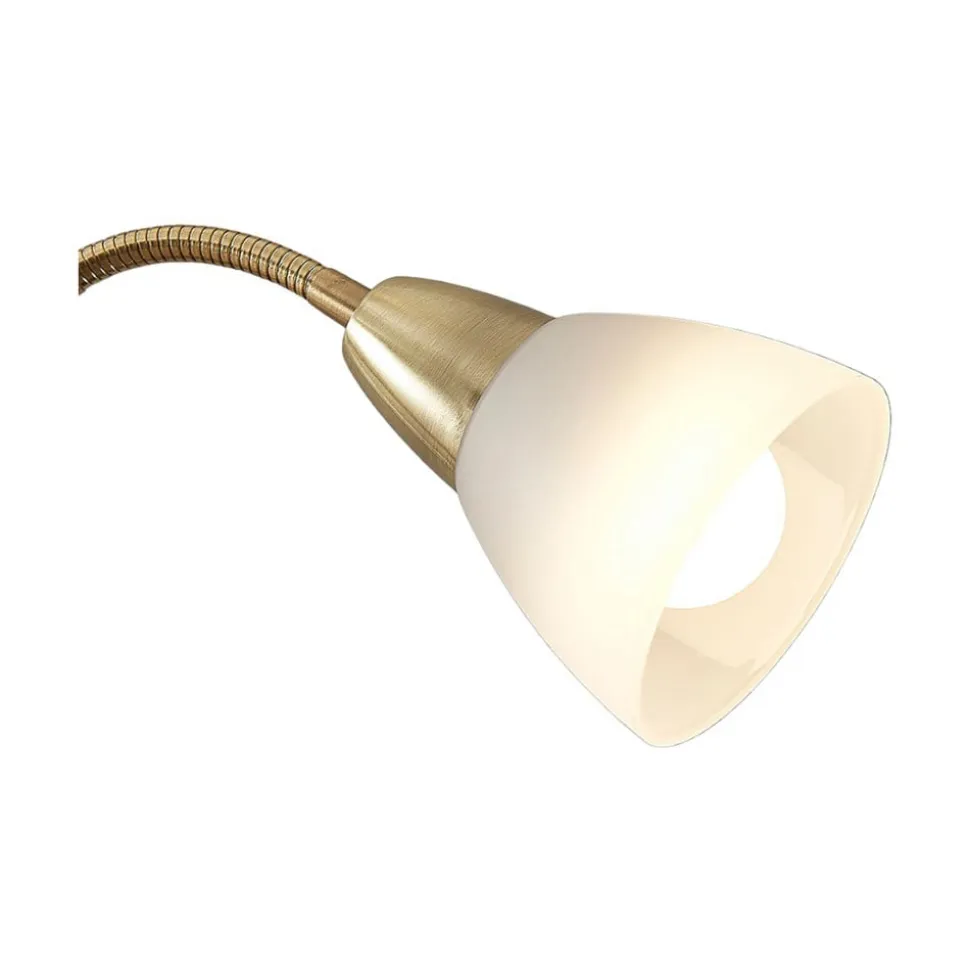 Lindby uplight Jost, 180 cm, messing, læselampe, E27