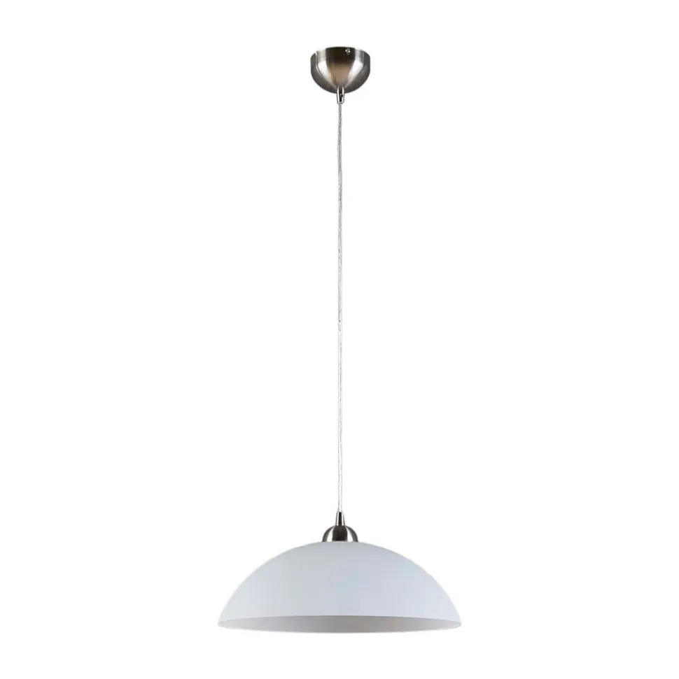 Lindby Valeria hængelampe, hvid, glas, Ø 40 cm, E27
