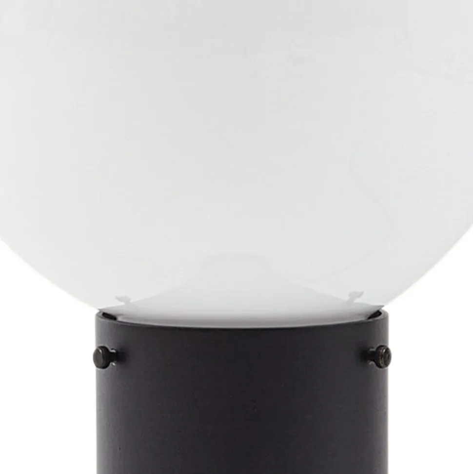 Lindby vejlampe Dangan, hvid, 90 cm, glas, sensor