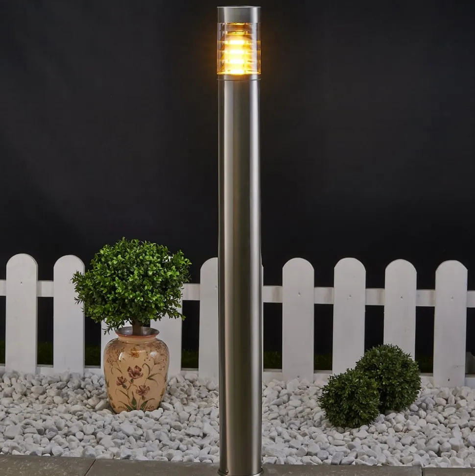 Lindby vejlampe Enja, 100 cm, stål, IP44, E27