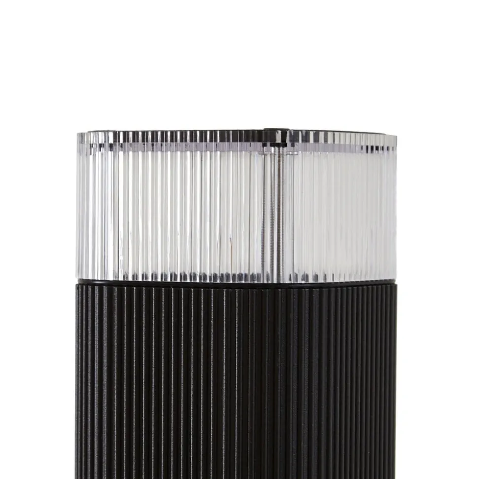 Lindby vejlampe Halvar, 80 cm, sort, IP65, GU10, sensor