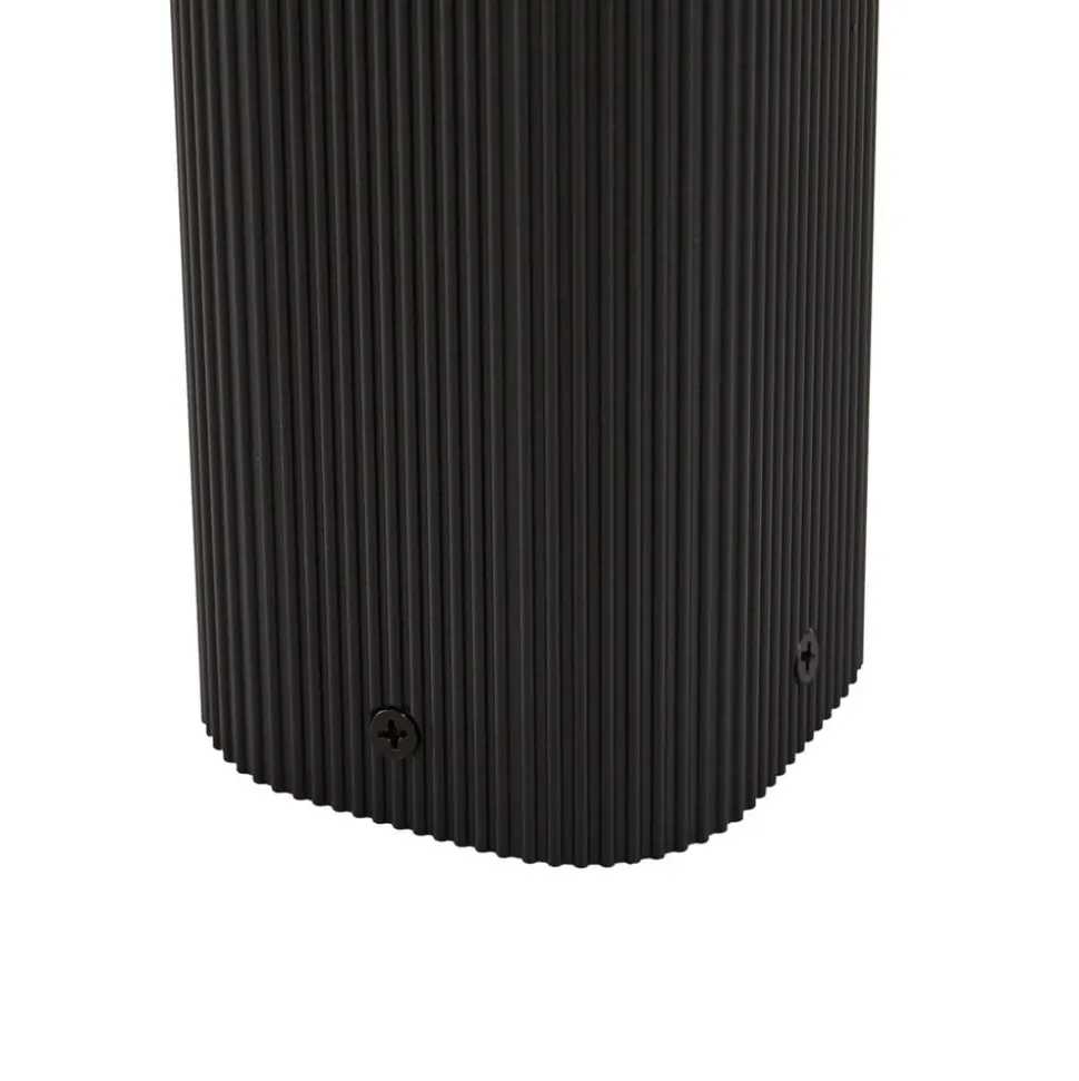 Lindby vejlampe Halvar, 80 cm, sort, IP65, GU10, sensor