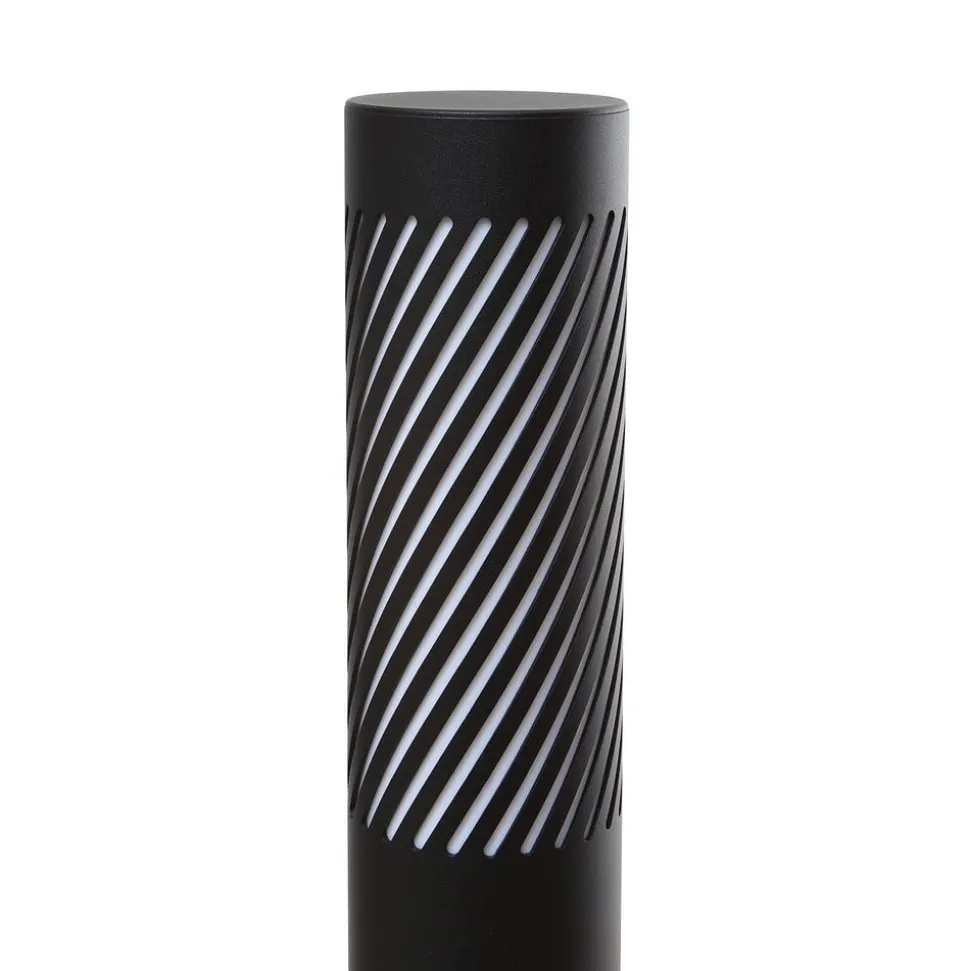 Lindby vejlampe Lurinda, sort, aluminium, Ø 10,5 cm