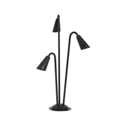 Lindby vejlampe Sorvete, sort, metal, 3 lyskilder, 83 cm
