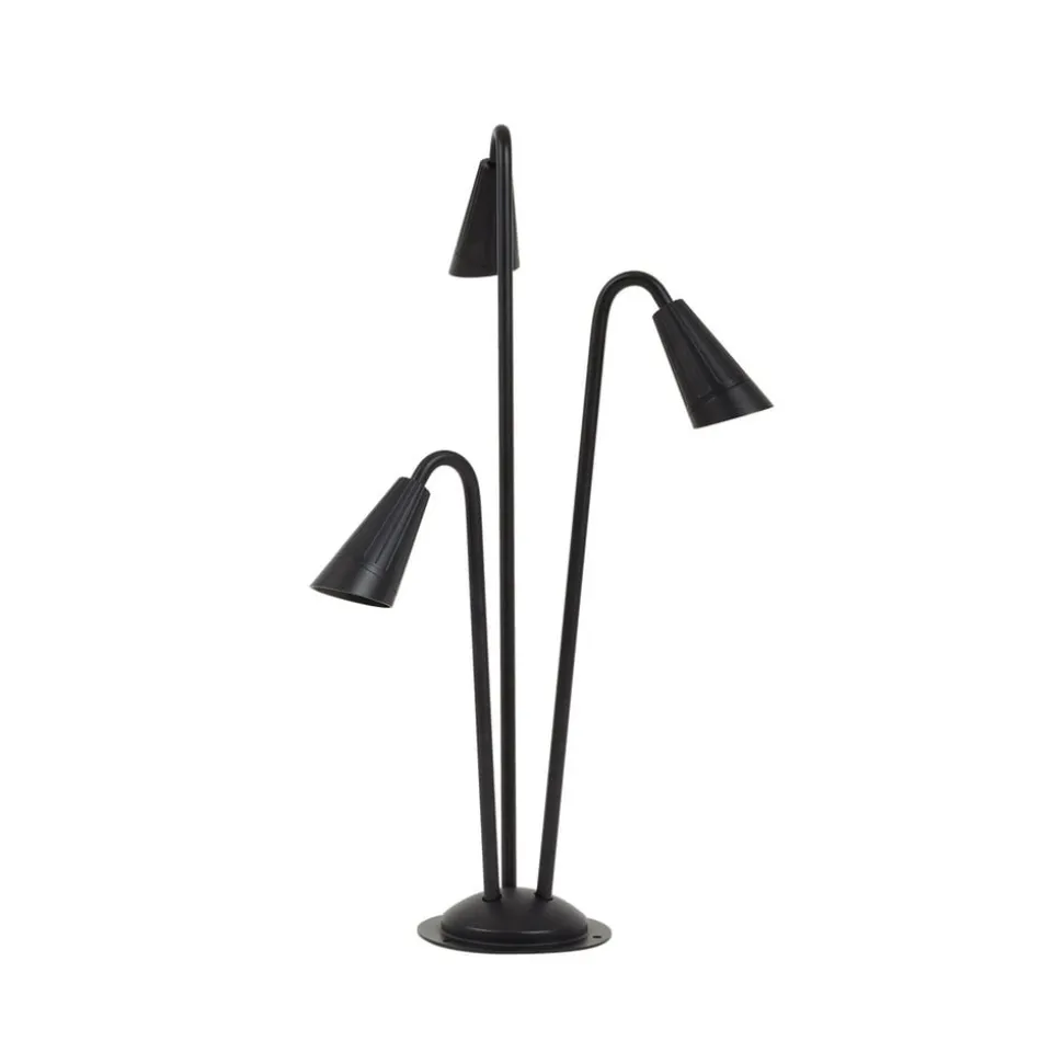 Lindby vejlampe Sorvete, sort, metal, 3 lyskilder, 83 cm
