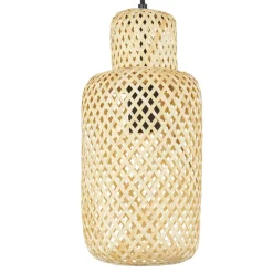 Lindby Venora hængelampe, Ø 15 cm, bambus, E27