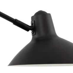 Lindby væglampe Adrik, sort, metal, med stikprop