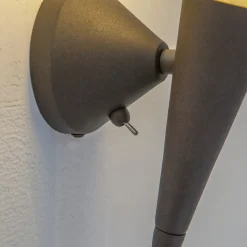 Lindby væglampe Alva, rustfarvet, glas, 34 cm høj, E14