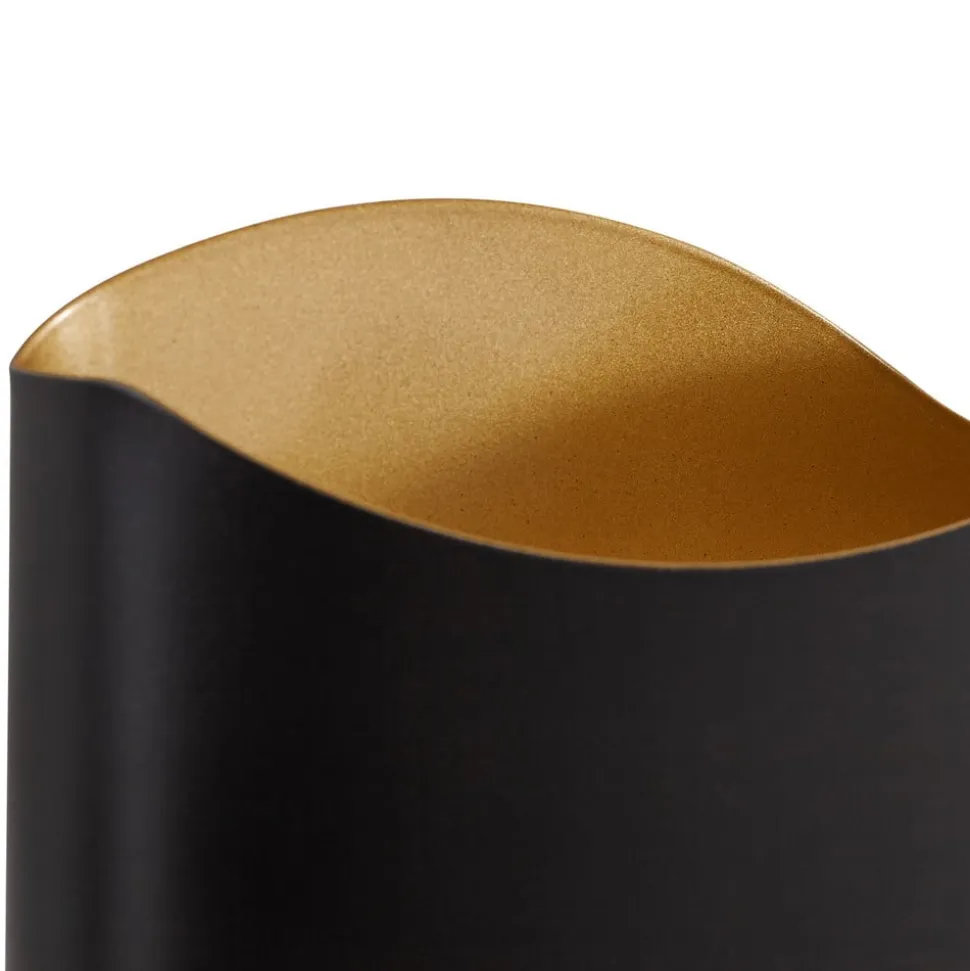 Lindby væglampe Dailin, sort/guld, 30 cm, metal