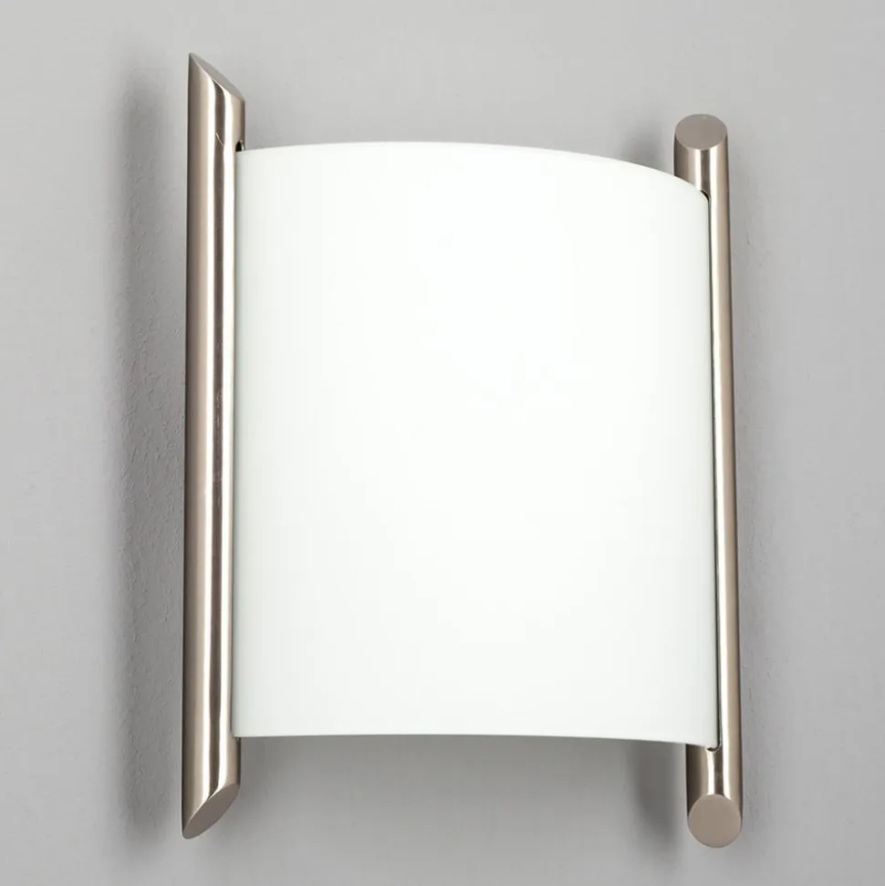 Lindby væglampe Filippa, 20 cm, nikkel, glas, E27