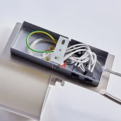 Lindby væglampe Florens, nikkel, LED-læselampe, 23,5 cm