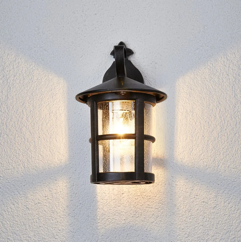 Lindby væglampe Florentine, 35 cm, rustfarvet, aluminium, IP44