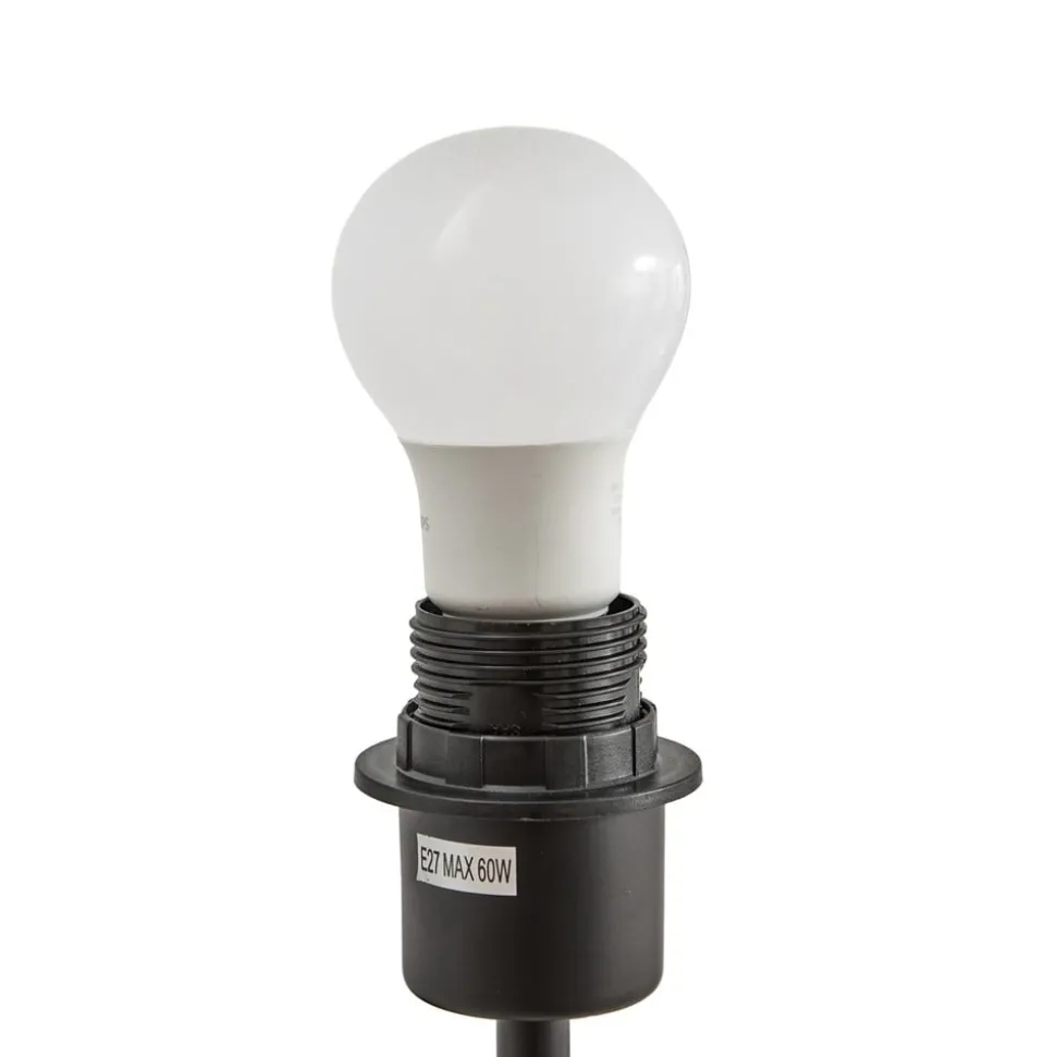 Lindby væglampe Haldorin, grå/sort, tekstil, 58 cm