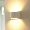 Lindby væglampe Heiko, op/ned, gips, hvid, højde 12 cm