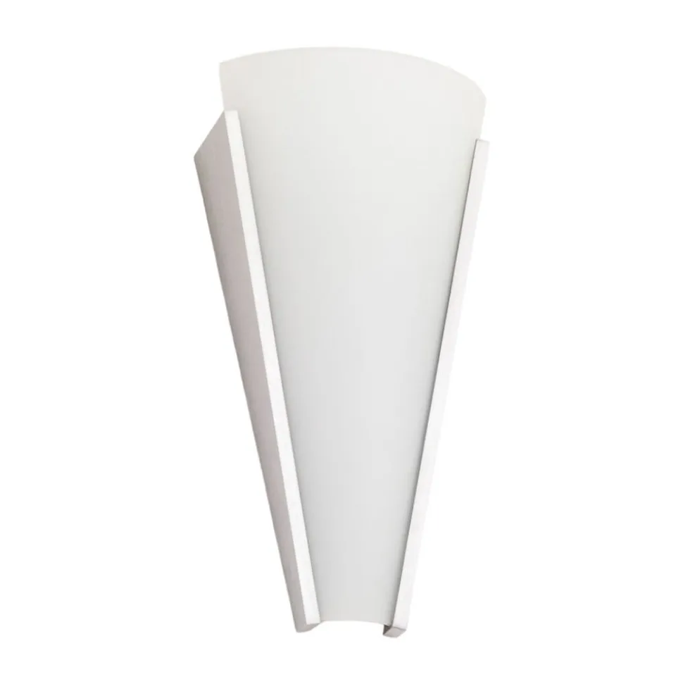 Lindby væglampe Magnus, hvid, glas, højde 31 cm, E14