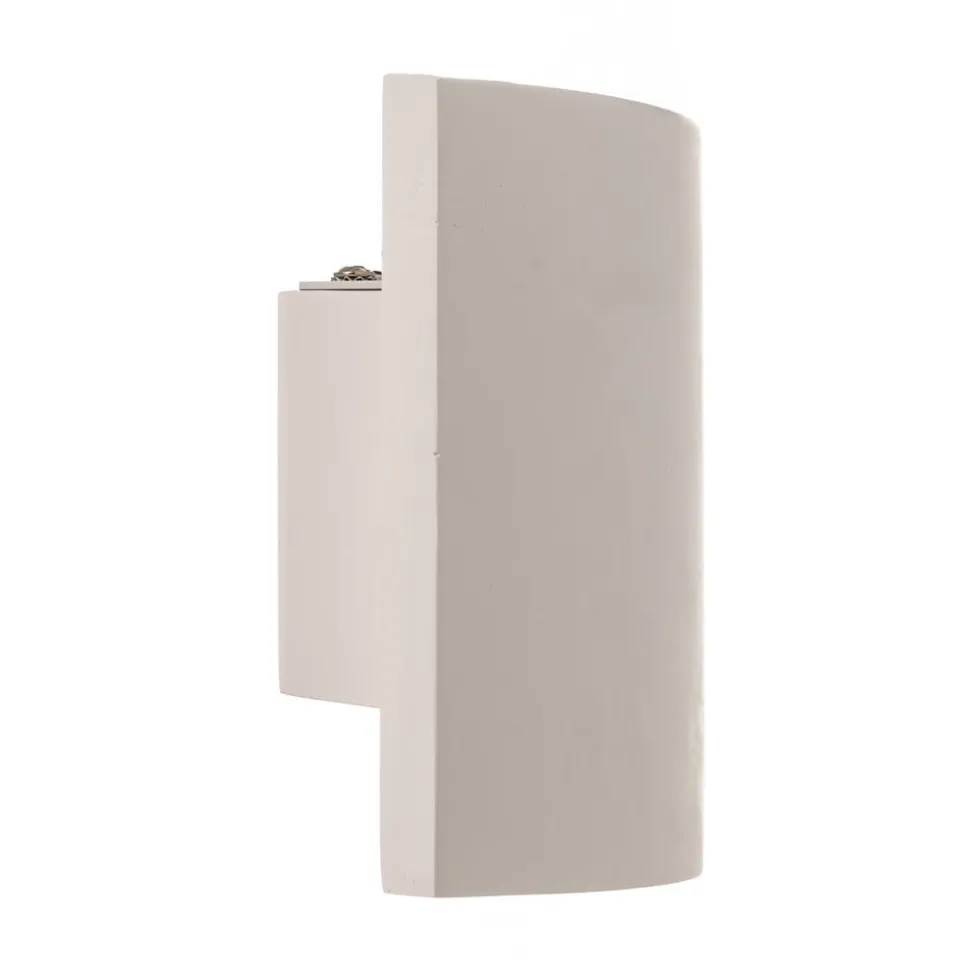 Lindby væglampe Naike, hvid, gips, højde 15 cm