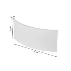 Lindby væglampe Naike, hvid, gips, højde 15 cm