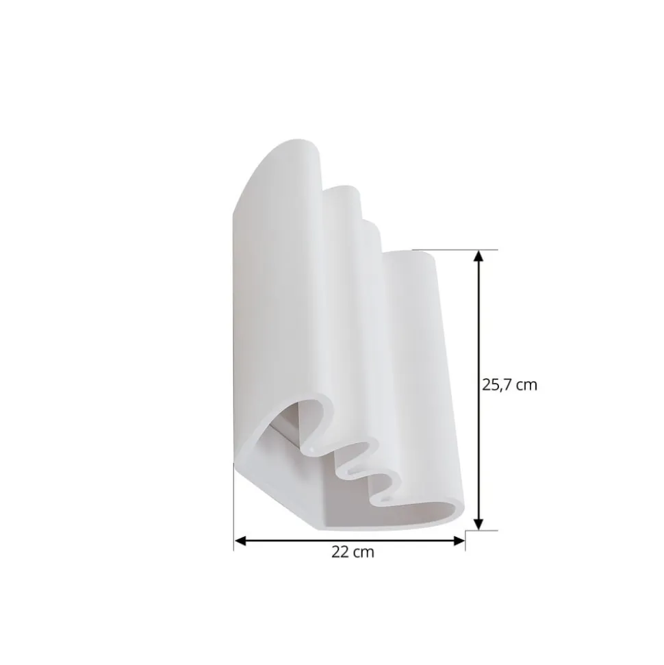 Lindby væglampe Novali, hvid, gips, op/ned, 26 cm, G9