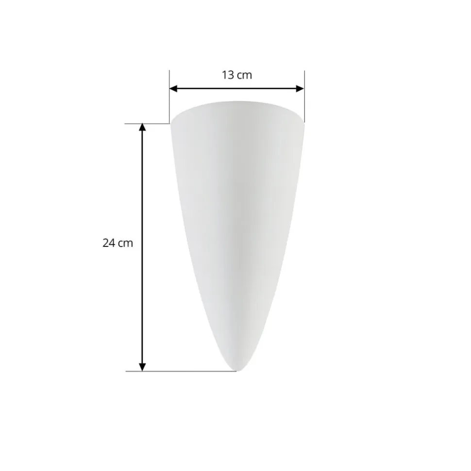 Lindby væglampe Pascali, højde 42 cm, hvid, gips