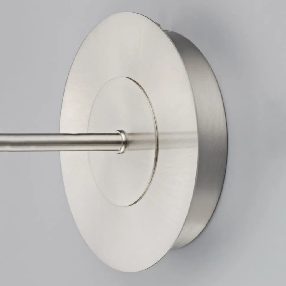 Lindby væglampe Pola, 30 cm, nikkel, udtrækkelig, tekstil