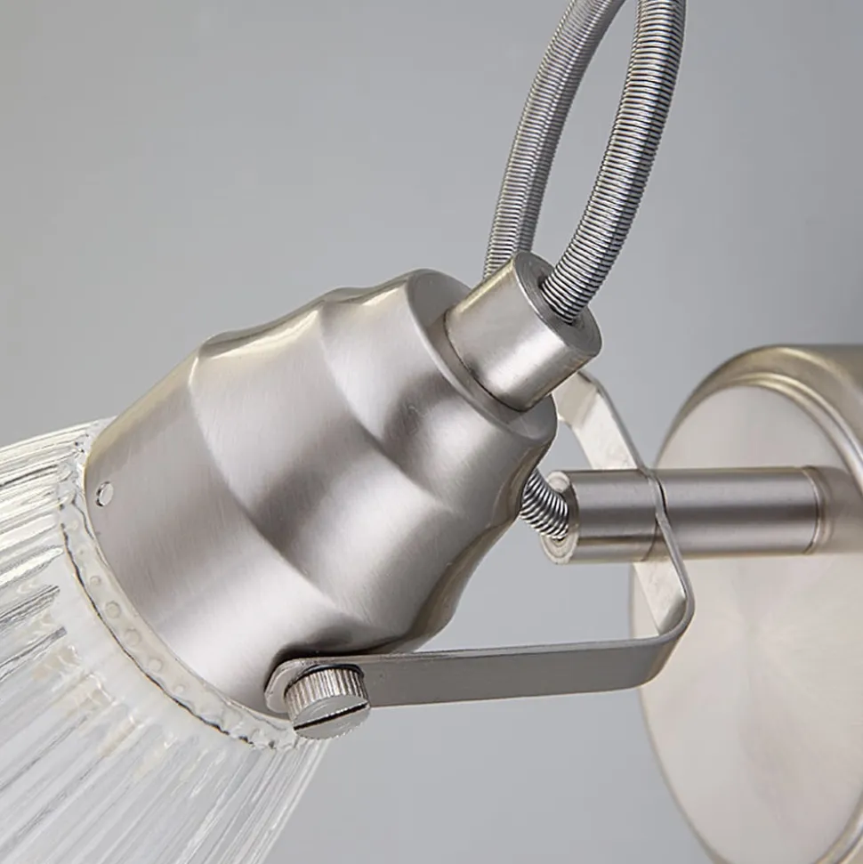 Lindby væglampe til badeværelset Kara, 21 cm høj, glas, IP44, G9