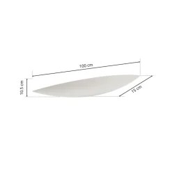 Lindby væglampe Tommi, hvid, gips, 100 cm, E14, kan males