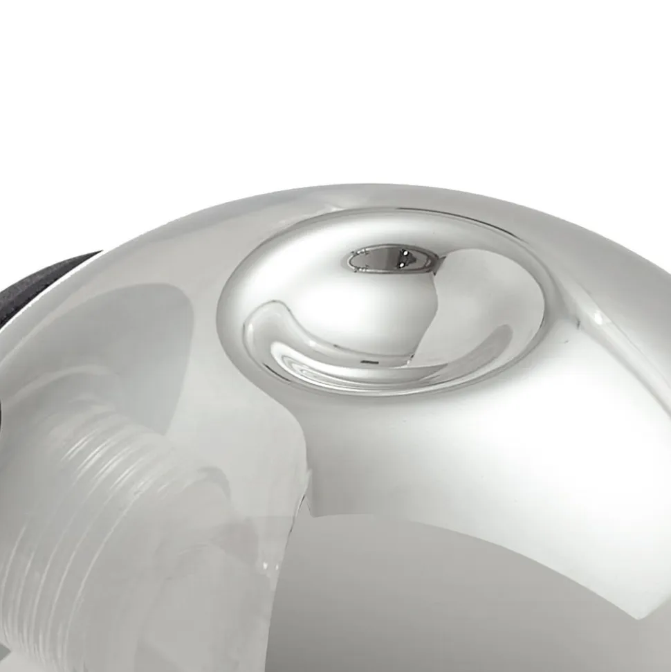 Lindby væglampe Valentina, grå/sort, glas, Ø 10 cm