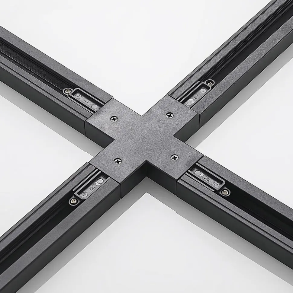 Lindby X-connector Linaro, sort, 1-faset system