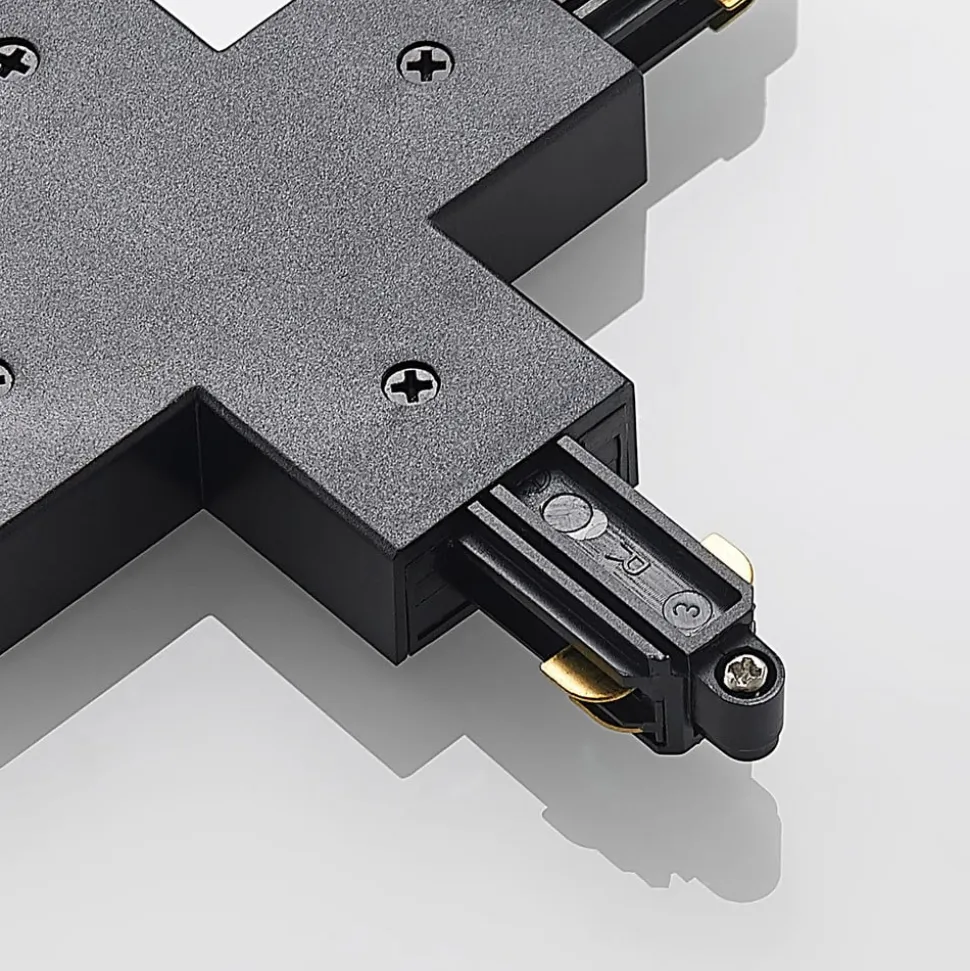 Lindby X-connector Linaro, sort, 1-faset system