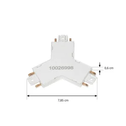 Lindby Y-stik Lumaro, hvid, 7,85 cm, plast
