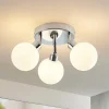 Lindby Zaniba loftslampe, krom, rund