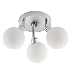 Lindby Zaniba loftslampe, krom, rund