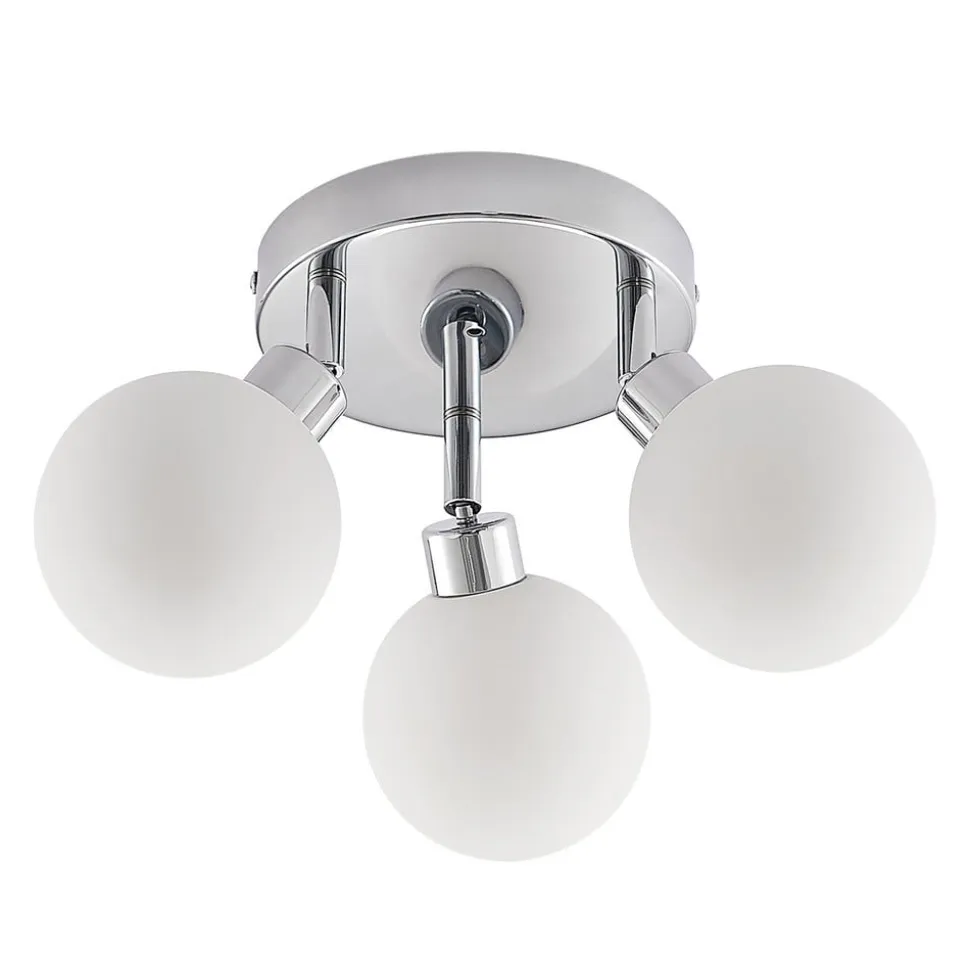 Lindby Zaniba loftslampe, krom, rund