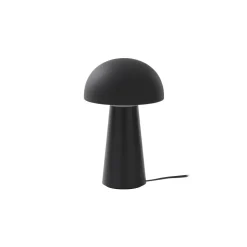 Lindby Zyre LED genopladelig bordlampe, sort, IP44, touchdæmper