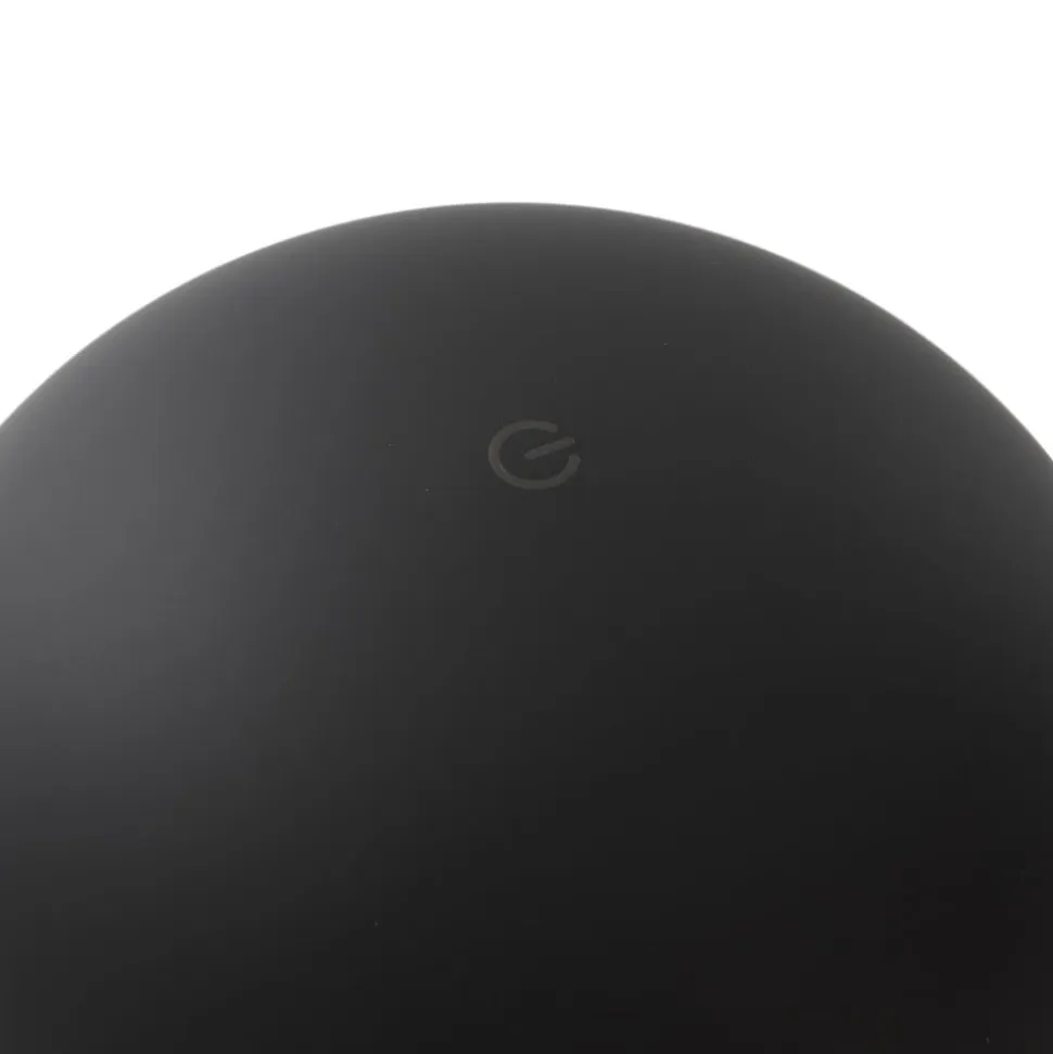 Lindby Zyre LED genopladelig bordlampe, sort, IP44, touchdæmper