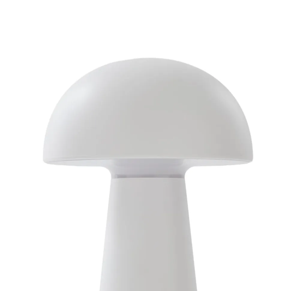 Lindby Zyre LED genopladelig bordlampe, hvid, IP44, touchdæmper