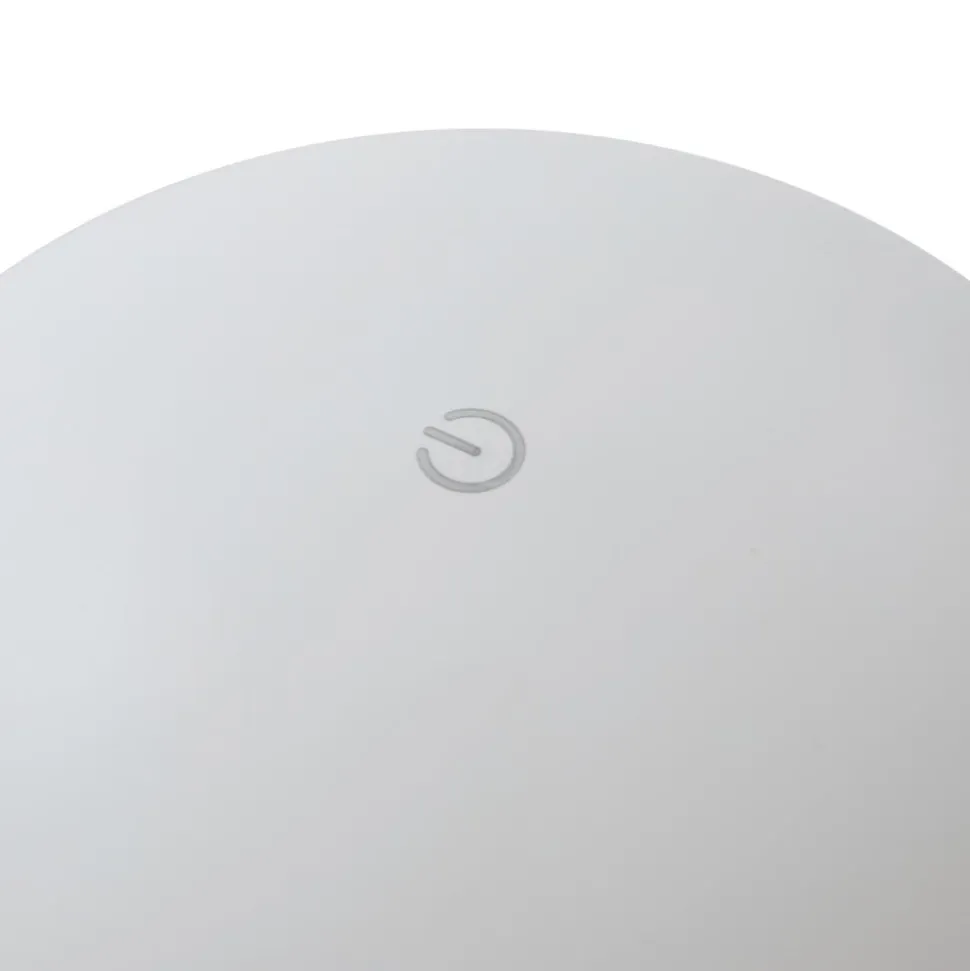 Lindby Zyre LED genopladelig bordlampe, hvid, IP44, touchdæmper