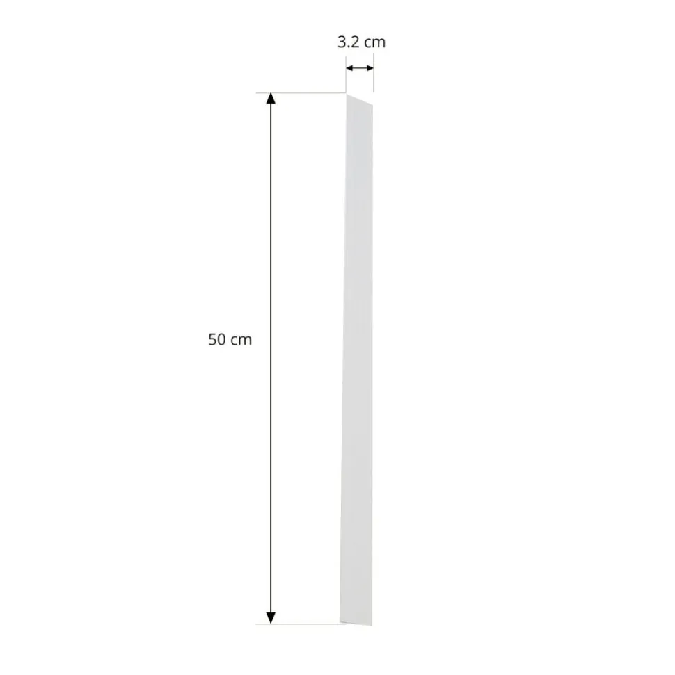 Lindby-cover Linaro, hvid, 1-faset system, 50 cm