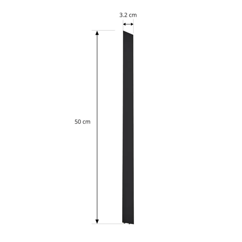 Lindby-cover Linaro, sort, 1-faset system, 50 cm