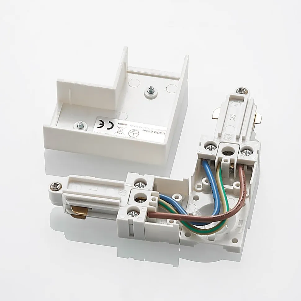 Lindby-hjørnestik Linaro, hvid, 1-faset system