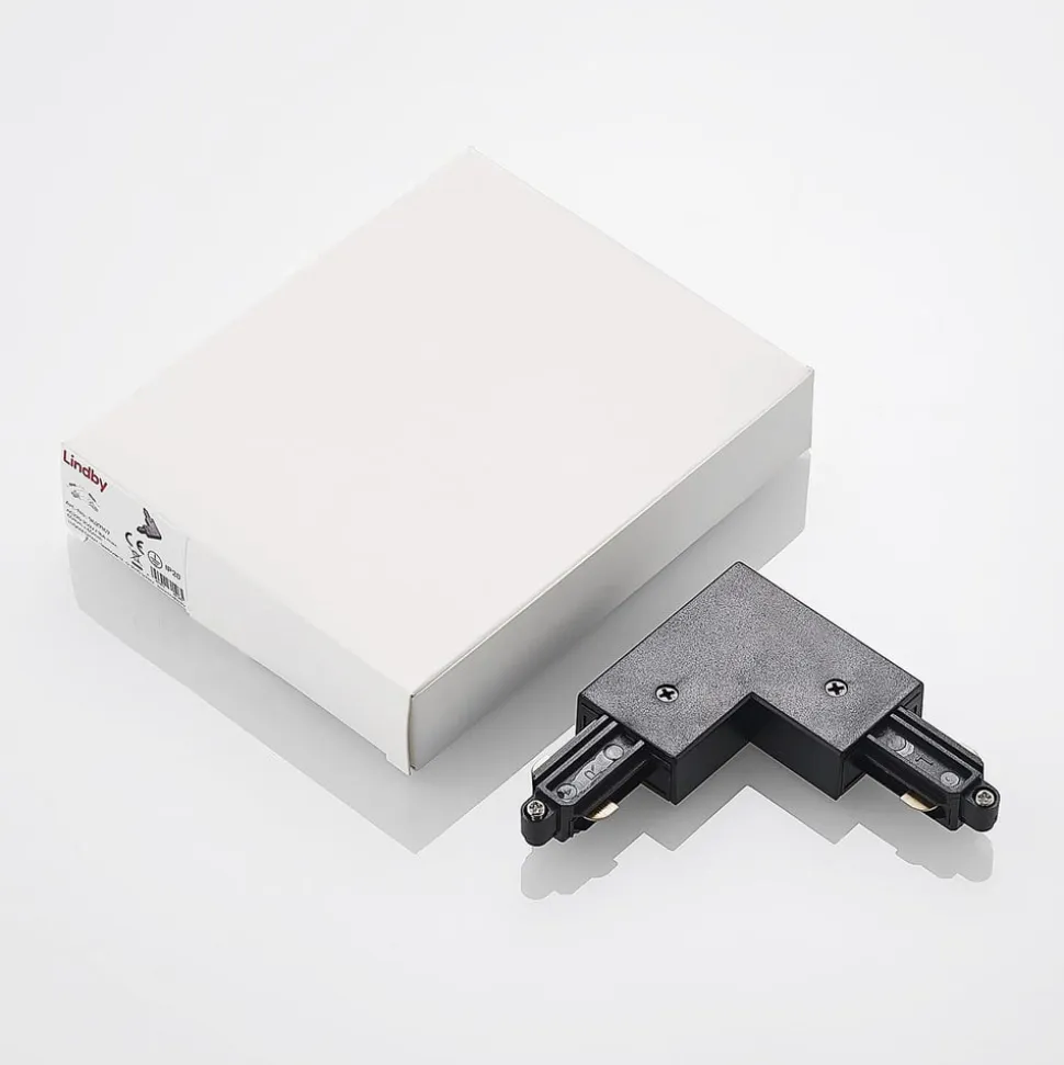 Lindby-hjørnestik Linaro, sort, 1-faset system