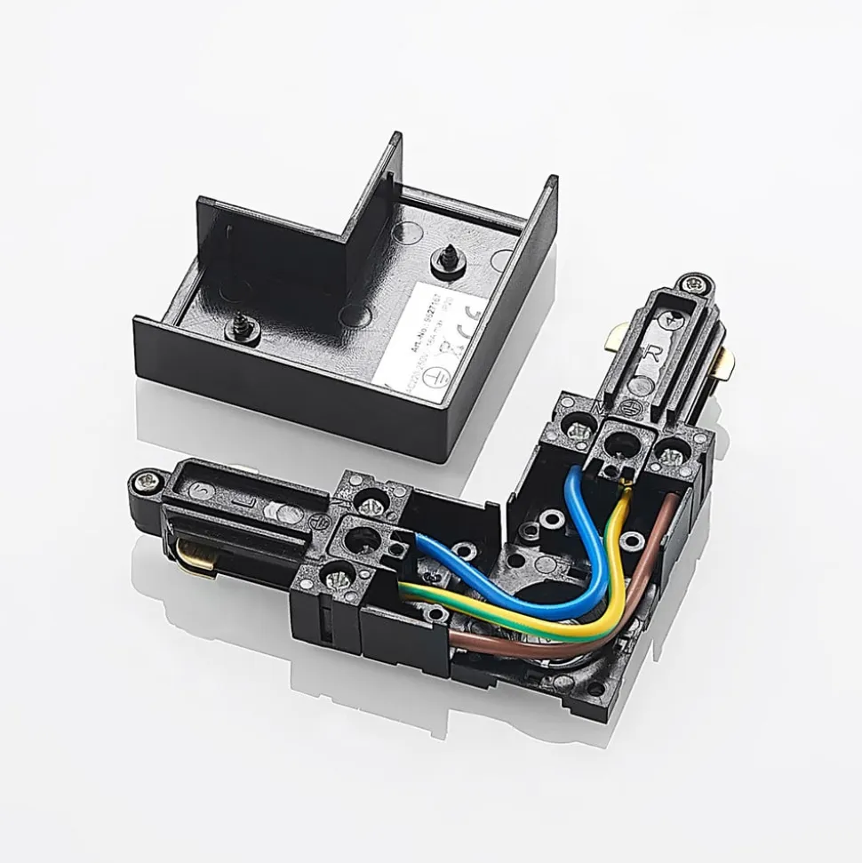 Lindby-hjørnestik Linaro, sort, 1-faset system