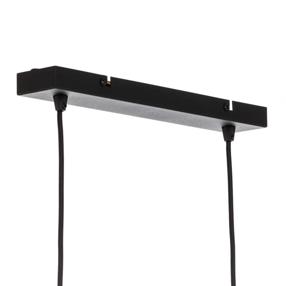 Lindby-pendel Anito, sort/guld, metal, 100 cm, E27