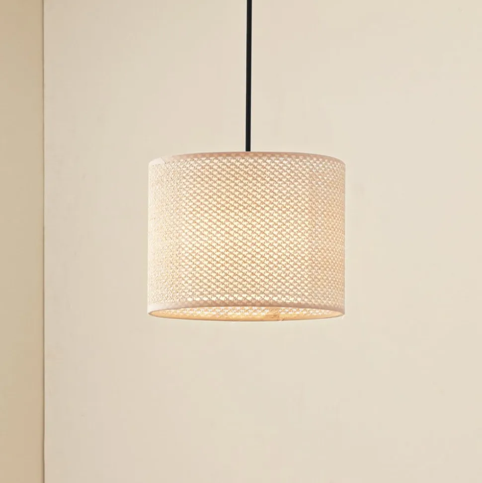 Lindby-pendel Soula, Ø 26 cm, beige, plast, E27