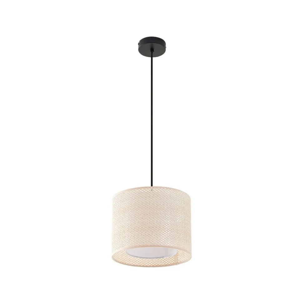 Lindby-pendel Soula, Ø 26 cm, beige, plast, E27