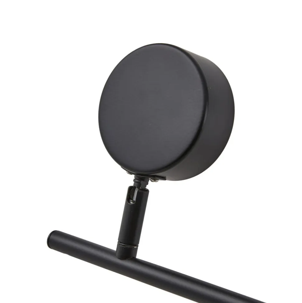 Lindby-spotlight Jyla, sort, linse, 4.200 K, 6-lys, GX53