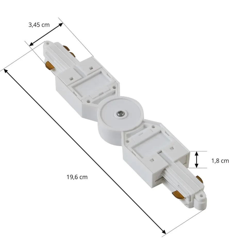 Lindby-stik Linaro, hvid, justerbar, 1-faset