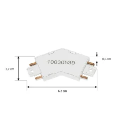 Lindby-stik Lumaro, hvid, 135°, plast